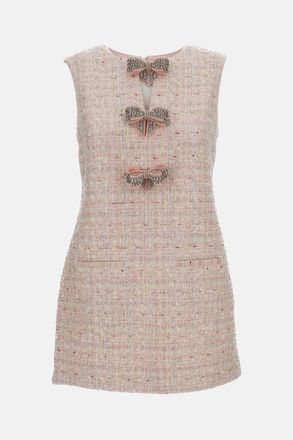 Self Portrait Mini Dress Con Paillettes E Fiocchi