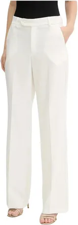 Fracomina Wijde broek - Dames - Broeken - Wit - Maat: XL Poliester