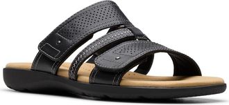 Clarks Elizabella Ave Slide Sandal in Black Leather at Nordstrom Rack, Size 7.5