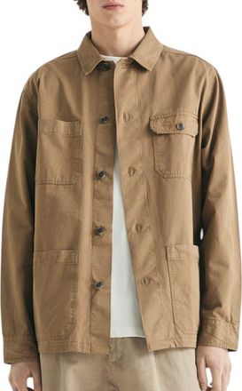 Scalpers Overshirt with Buttoned Pockets in Taupe at Nordstrom, Size Xx-Large