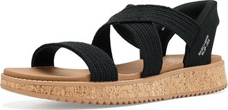 Skechers Sun Vibe - Island Stroll Womens Sandals Black : 7.5 M, Canvas
