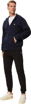 Lacoste Sweatshirt - Heren - Vesten met rits - Blauw - L - Katoen - Hoodies & sweatvesten