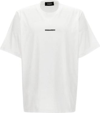 Dsquared2 Slouch Fit Logo T-Shirt - Heren - T-shirts - Wit - L - Katoen - Tops