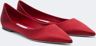 Jimmy Choo London Love satin ballet flats