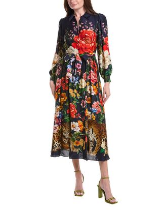 Elie Tahari The Melina Silk-Blend Dress