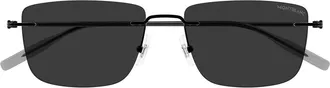 Montblanc Sunglasses Mb0429 S 001 Black/Gray For Men