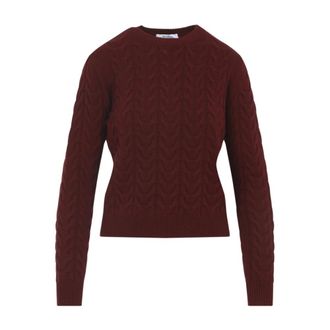 Max Mara Luxe Rode Cashmere Sweater Aw 25 - Dames - Cashmere truien - Rood - L - Kasjmier - Truien & Vesten