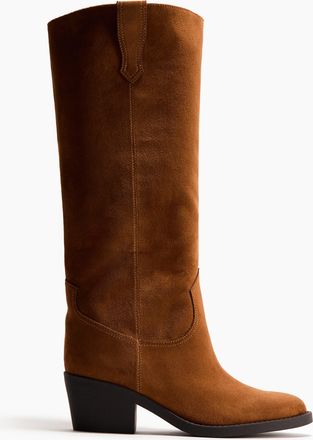 H&M Kniehohe Cowboystiefel - Beige