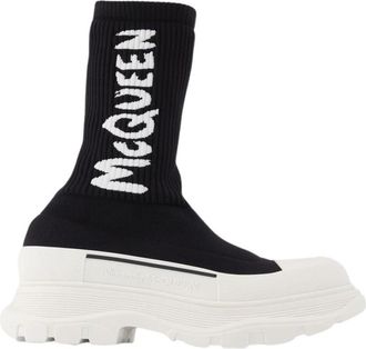 Alexander McQueen Platform Sneakers in Zwart en Wit - Dames - Sneakers - Veelkleurig - 38 EU - Schoenen