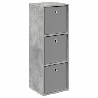 vidaXL Aparador Con Caj&oacute;n Gris Concreto 35 X 32 X 99,5 Cm Vidaxl