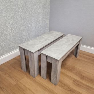 Kosy Koala 2 stone grey benches in Dark Grey