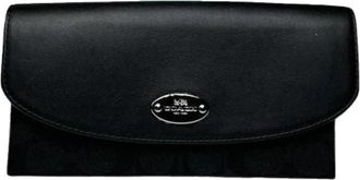Coach Pre-owned Leren Portemonnee - Dames - Vintage Accessoires - Zwart - ONE Size - Leer - Vintage