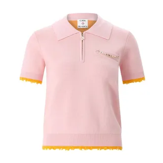 Casablanca Polo Shirts, female, Pink, Size: M Polo Shirts