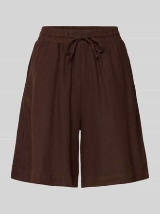 Freequent Leinenshorts mit elastischem Bund Modell Lava in Dunkelbraun, Gr&ouml;&szlig;e XXL