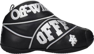 Off-white Leren High Top Sneakers - Heren - Sneakers - Zwart - 43 EU - Leer - Schoenen