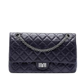 Chanel Pre-owned Leather chanel-bags - Dames - Pre-owned - Paars - Maat: ONE Size Leer