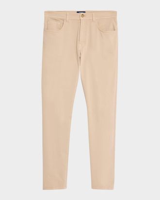 Cesare Attolini Men & apos;s Cotton and Cashmere Slim Five-Pocket Pants