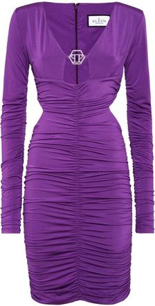 Philipp Plein Slip Dress - Dames - Feestkleedjes - Paars - S - Kleedjes