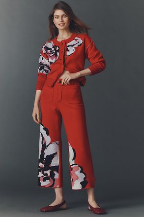 Maeve The Colette Sweater Knit Crop Wide-Leg Pants by Maeve