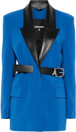 Patrizia Pepe Blazer con colletto a contrasto - Blu