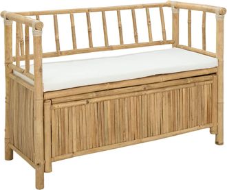 vidaXL Banco De Almacenamiento De Jard&iacute;n 110 X 47 X 80 Cm Bamb&uacute; Vidaxl