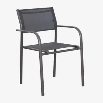 Sklum Set Di 4 Sedie Da Giardino Impilabili Con Braccioli In Alluminio Olenia Sklum
