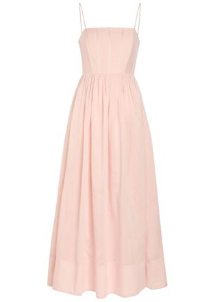 Aje Aje Rosie Boned Cotton and Silk-blend Midi Dress - Pink - 16 (UK16 / XL)