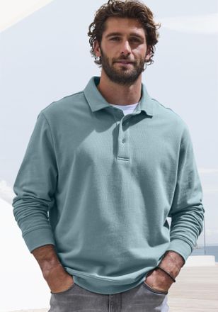 John Devin Sweatshirt JOHN DEVIN, Damen, Gr. S (44/46), blau (petrol), Sweatware, Obermaterial: 100% Baumwolle, unifarben, regular fit, Rundhals, angesetztes B&uuml;n