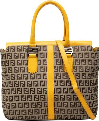 Fendi Pre-owned Fendi Zucchino Canvas Satchel 8BN228