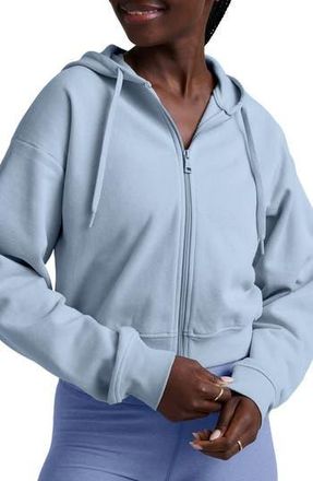 Beyond Yoga LuxeFleece Zip-Up Hoodie in Blue Zen at Nordstrom Rack, Size X-Large