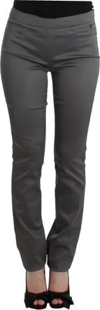 John Galliano Slim-fit broek - Dames - Slim Fit Broeken - Grijs - XS - Nylon - Broeken