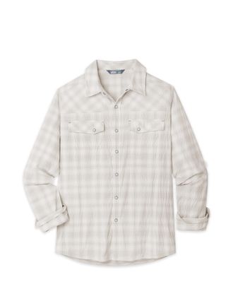 Stio | Mens Eddy Coast Shirt Long Sleeve, Size Extra Extra Extra Large in Pebble Plaid