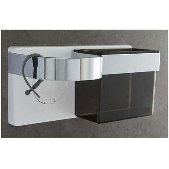 OEM soporte Autoadhesivo De Pared Para Secador De Pelo Crezuo Con Almacenamiento, Abs, Para Guardar Cepillos Y Accesorios De Peinado, Adhesivo Fuerte Con 