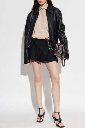 Acne Studios Oversize Shirt With Raw Finish, Womens, Pink