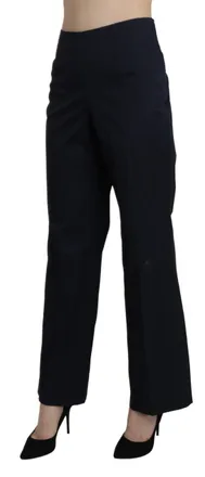 Bencivenga Navy Blue High Waist Straight Dress Trouser Womens Pants