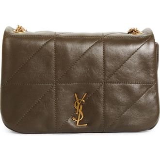 Saint Laurent Mini Jamie 4.3 Patchwork Leather Shoulder Bag in Light Musk at Nordstrom
