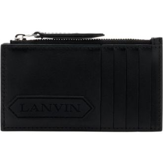 Lanvin Signature Leather Cardholder in Black at Nordstrom