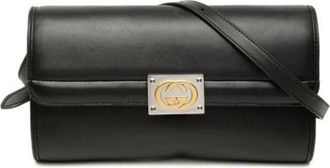 Gucci Pre-owned Vintage Schoudertas - Dames - Vintage Schoudertas - Zwart - ONE Size - Leer - Vintage