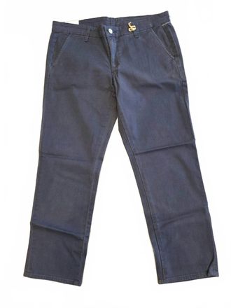 AG - Adriano Goldschmied Womens Slim Khaki Crop Jeans In Navy