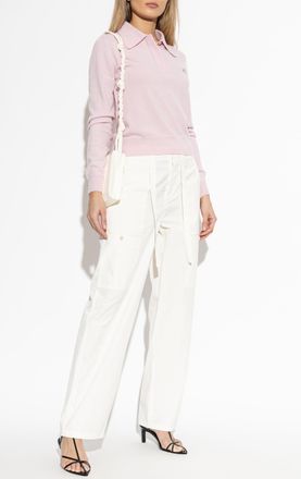Jil Sander Wool Long-sleeve Polo, Womens, Pink