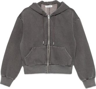 Low Classic LOW Classic - Washed Cotton Zip-Up Hoodie - Dames - Sweatshirts & Hoodies - Grijs - Maat: S Katoen