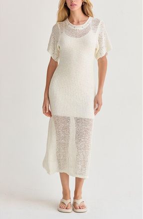 Crescent Netted Knit Dress in Ivory at Nordstrom, Size X-Small/small