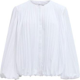 C&acirc;llas Milano GIULIA Pleated poet shirt in White at Nordstrom, Size 8L