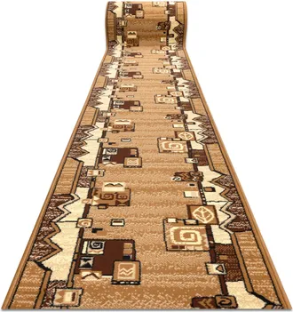 RugsX Rugsx - Alfombra De Pasillo Bcf Morad Szlaczek Oro Viejo 60 Cm Yellow 60x1100 Cm