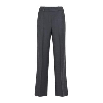 PESERICO Dames, Broeken, Grijs, Maat: XS Zijde