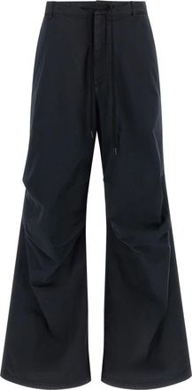 Maison Margiela Broeken, Dames, Blauw, 2Xs, Katoen, Drawstring Pants