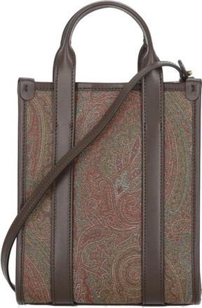 Etro Rechthoekige Tote Bag - Dames - Shoppers - Bruin - ONE Size - Leer - Tassen