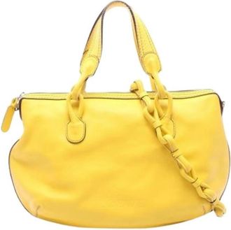 Loewe Pre-owned Handbag - Dames - Vintage Handtas - Geel - ONE Size - Leer - Vintage