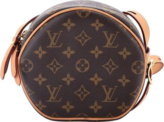 Louis Vuitton Brown Monogram Canvas Boite Chapeau Souple Bag Pm (Authentic Pre-Loved)