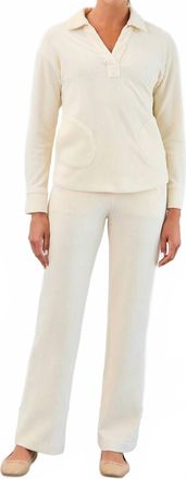 FDJ Cord Popover With Collar Top In Cream